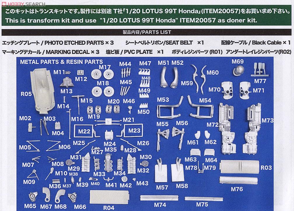 Type99TB JAPAN GP 1987 トランスキット (レジン・メタルキット) 設計図5