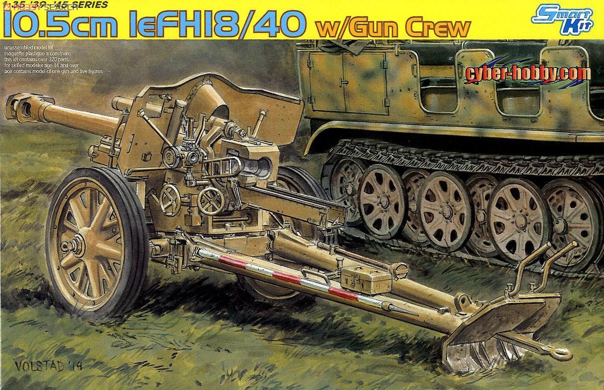 WW.II German 10.5cm Howitzer leFH18 (Plastic model) Package1