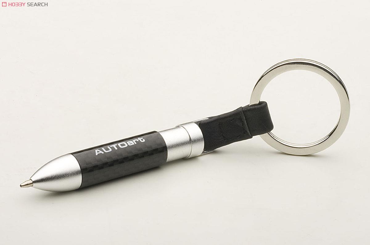 Retractable Carbon fiber Ballpoint pen (key chain) Item picture2