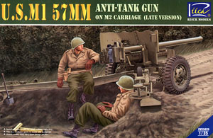 米・57ミリ対戦車砲M1後期型M2キャリッジ (プラモデル)