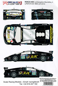 Lamborghini LP 670 R-SV #69 Le Mans 24h 2010 (JLOC) (Decal)