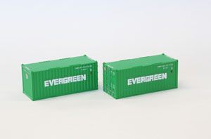 (Z) EVER GREEN 20f Marine Container (2pcs.) (Model Train)