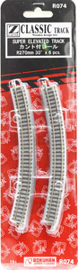 (Z) Classic Track (Wooden Design Ties) Super Elevated Track R270mm-30degrees (6pcs.) (Model Train)