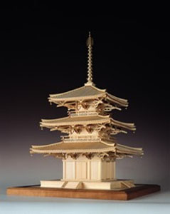 1/75 法輪寺三重塔 (プラモデル)