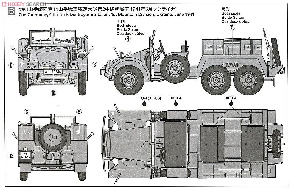 ドイツ6輪トラック Kfz.69 3.7cm対戦車砲牽引機 (プラモデル) 塗装3