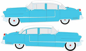 1955 Cadillac Fleetwood Series 60 - Blue with a White Roof (ミニカー)
