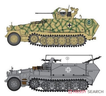 WW.II ドイツ軍 Sd.Kfz.251/17 C型 対空自走砲/コマンドバージョン (2in1) (プラモデル) その他の画像1
