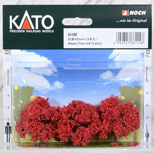 Maple Tree, Red (40mm) (3pcs.) (Model Train)