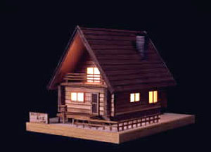 Akari Series No.2 Forest Log House (Plastic model)