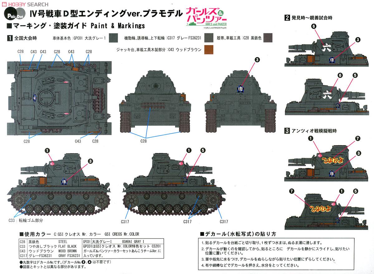 ガールズ&パンツァー IV号戦車D型 エンディングVer.プラモデル (プラモデル) 塗装2