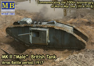 WWI MK II [Male] British Tank, Artillery Version, Arras Battle Period 1917 (Plastic model)