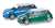 ミニ クーパー 2個セット ブリティッシュレーシンググリーン/ ライトニングブルー (鉄道模型) 商品画像1