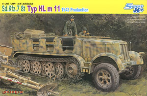 German Sd.Kfz.7 8t Half Track 1943 & German Half Track Riders (10 Figures) Special Plan Limited Set in Japan (Plastic model)