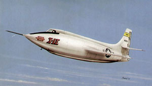 Bell X1-E speed of sound experimental aircraft (Plastic model)