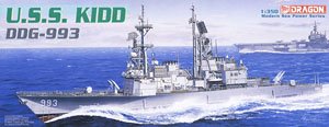 アメリカ海軍 ミサイル駆逐艦 U.S.S. キッド DDG-993 (プラモデル)