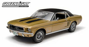 1968 Ford Mustang Golden Nugget Special - Sunlit Gold with Black Hood Stripes (ミニカー)