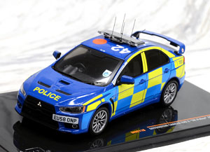 三菱 ランサー エボリューション X イギリス警察 (2008) ブルー (ミニカー)