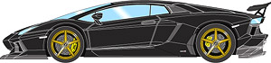 DMC ランボルギーニ アベンタドール LP900 モルトベローチェ (ADV.1) マットブラック (ミニカー)