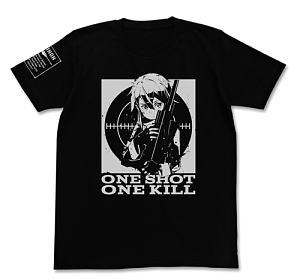 Sword Art Online II Sinon Target Mark T-Shirt Black M (Anime Toy)
