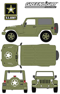 2014 Jeep Wrangler U.S. Army (Hard Top, Light Green) (完成品AFV)