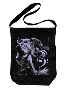 v flower Shoulder Tote Bag Black (Anime Toy)