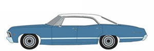 1967 Chevrolet Impala Sport Sedan - Nantucket Blue with White Top (ミニカー)