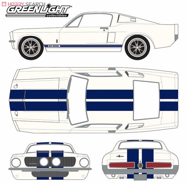 1967 Shelby GT-500 - White with Blue Stripes (with Shelby Hood) (ミニカー) その他の画像1