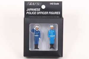 Police Officer Figure Traffic Police Force Automobile Male Squadder (2 Type Set) (Diecast Car)