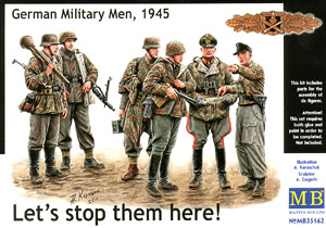 German Combat Soldier 1945 - Camo Smock Style Senior Officer , Tank Crew Other (6 Figures) (Plastic model)