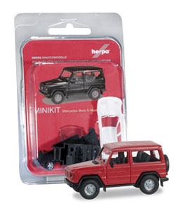 (HO) Herpa MiniKit: Mercedes Benz G-Model (Red) (Model Train)