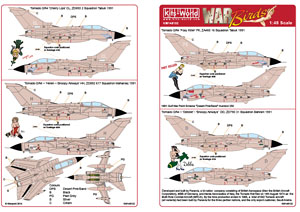 1/48 英空軍パナヴィア・トーネード GR1B `FoxyKiller`/GR4 `Debbie` `Snoopy Airways` `Cherry Lips` etc. (デカール)