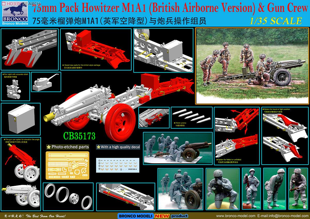 75mm Pack Howitzer M1A1 (British Airborne Version) & Gun Crew (Plastic model) その他の画像2