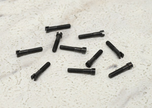 16番 パンタグラフ用パーツ 1.2mm x 6mm (長) 割り付きネジ (黒) (10本入り) (鉄道模型)
