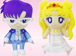 Mini Stuffed Toy Cushions Pair Set Neo Queen Serenity & King Endymion (Anime Toy)