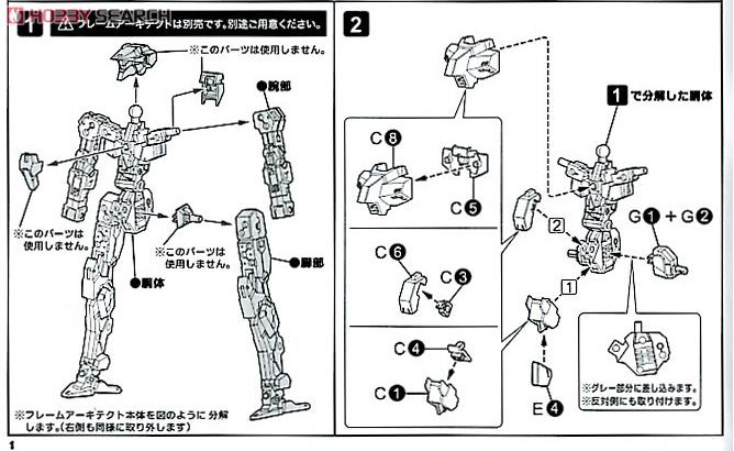 Kobold + Strauss Armor Set (Ver.F.M.E.) (Plastic model) Assembly guide1