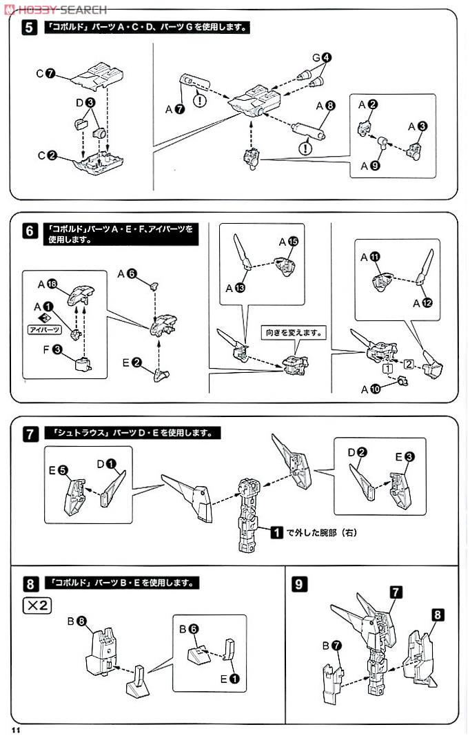 Kobold + Strauss Armor Set (Ver.F.M.E.) (Plastic model) Assembly guide11