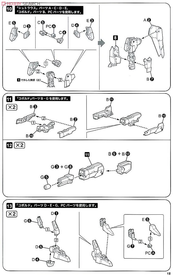 Kobold + Strauss Armor Set (Ver.F.M.E.) (Plastic model) Assembly guide12