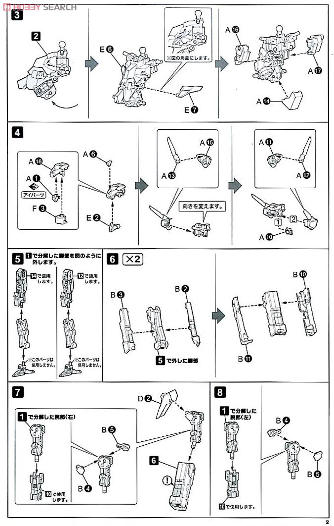 Kobold + Strauss Armor Set (Ver.F.M.E.) (Plastic model) Assembly guide2