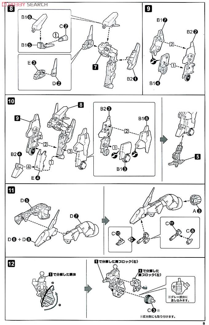 Kobold + Strauss Armor Set (Ver.F.M.E.) (Plastic model) Assembly guide8