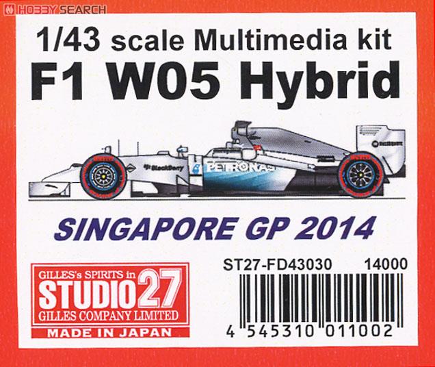 1/43 F1 W05 Hybrid Singapore GP 2014 (レジン・メタルキット) パッケージ1