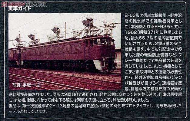 国鉄 EF63形 電気機関車 (1次形・茶色) (2両セット) (鉄道模型) 解説2