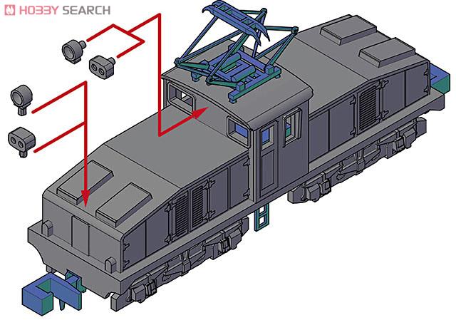 Plastic series Toshiba (Wartime) 45t Convex Type Electric Locomotive (Unassembled Kit) (Model Train) その他の画像2