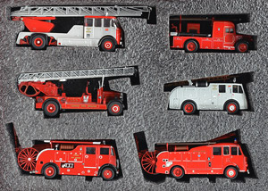 (OO) London Fire Brigade 150th Anniv. (ロンドン市消防局150周年記念 消防車6台セット) WLG/TLM/Regent/F8/F106/AEC (鉄道模型)