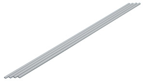 Plastic Material (Gray) Half Round Bar 4.0mm (4pcs.) (Material)