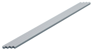Plastic Material (Gray) Square Bar 5.0mm (4pcs.) (Material)