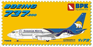 Boeing 737-200 Canadian North (Plastic model)