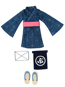 ピコD プリミューレ妖精協会制服シリーズ 「和装お手伝いさん」set (藍色) (ドール)