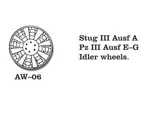 Stug.III Ausf A Pz III Ausf E-G Idler Wheels Drive Tumbler Metal Wheel (Plastic model)