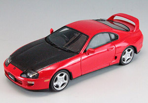 トヨタスープラ 3000 Twincam24 Twin Turbo RZ (JZA80) カーボンボンネット スーパーレッドIV (ミニカー)