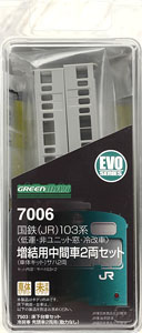 [EVO] J.N.R. Series 103 (Low Cab, Original Window, Air-Conditioned Car) Additonal Two Middle Car Formation Set (Body Kit) Saha 2-Car (Add-On 2-Car Unassembled Kit) (Model Train)